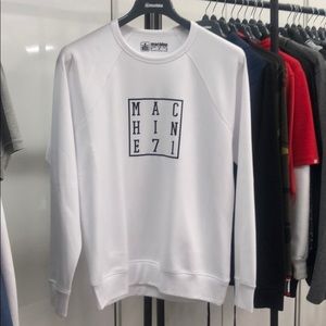 Machine tech fleece crew neck sweat shirt